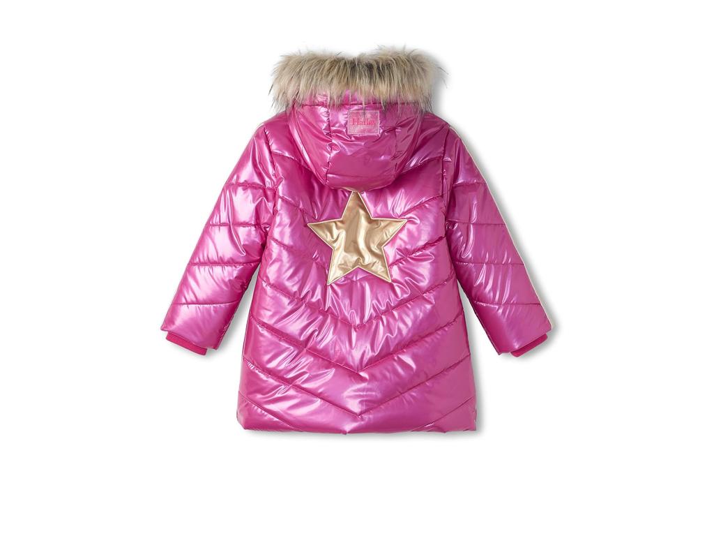 Hatley Fuschia Star Sherpa Lined Puffer Jacket (Toddler/Little Kid/Big Kid)