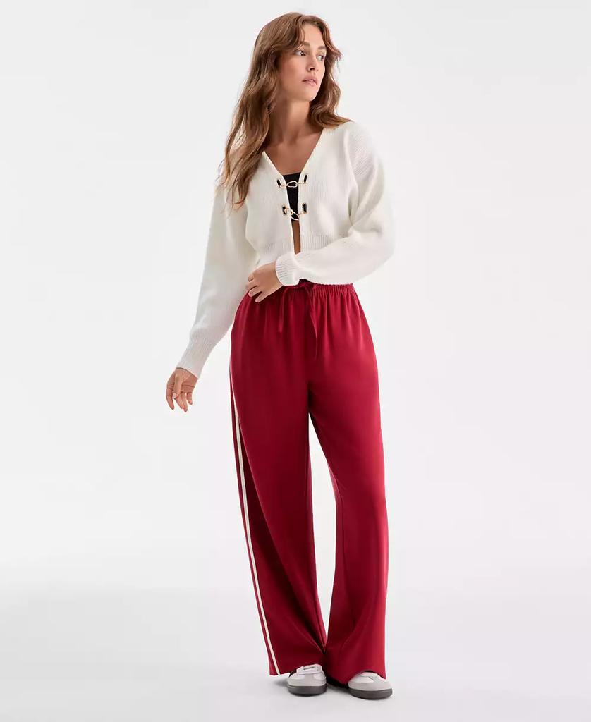 Bar III Women's High-Rise Side-Stripe Track Pants, Macy's Exclusive