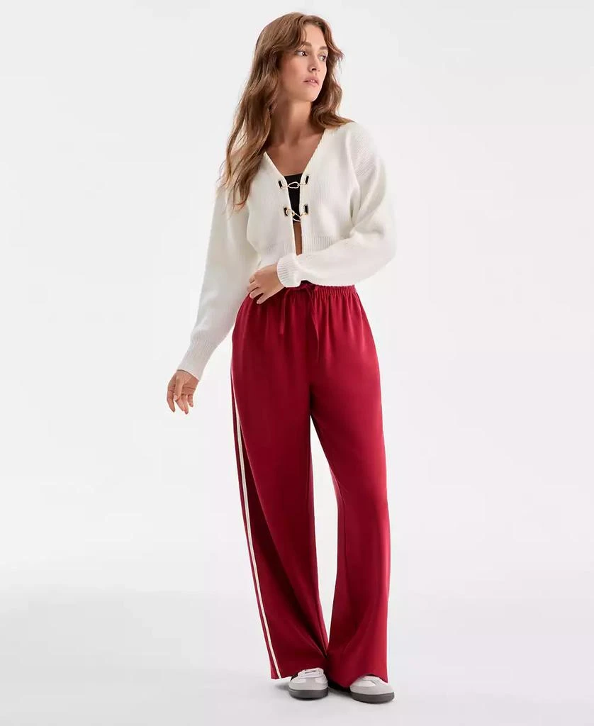 Bar III Women's High-Rise Side-Stripe Track Pants, Macy's Exclusive 1