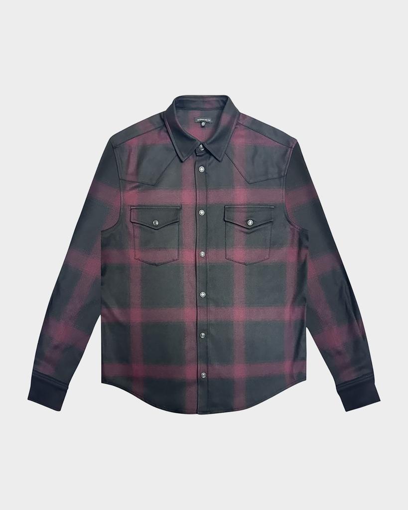 MONFRÈRE Men's Eastwood Plaid Two-Pocket Western Shirt