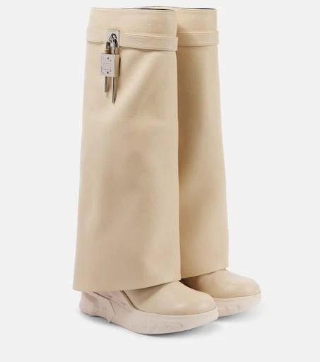 Givenchy Shark Lock leather biker boots 1