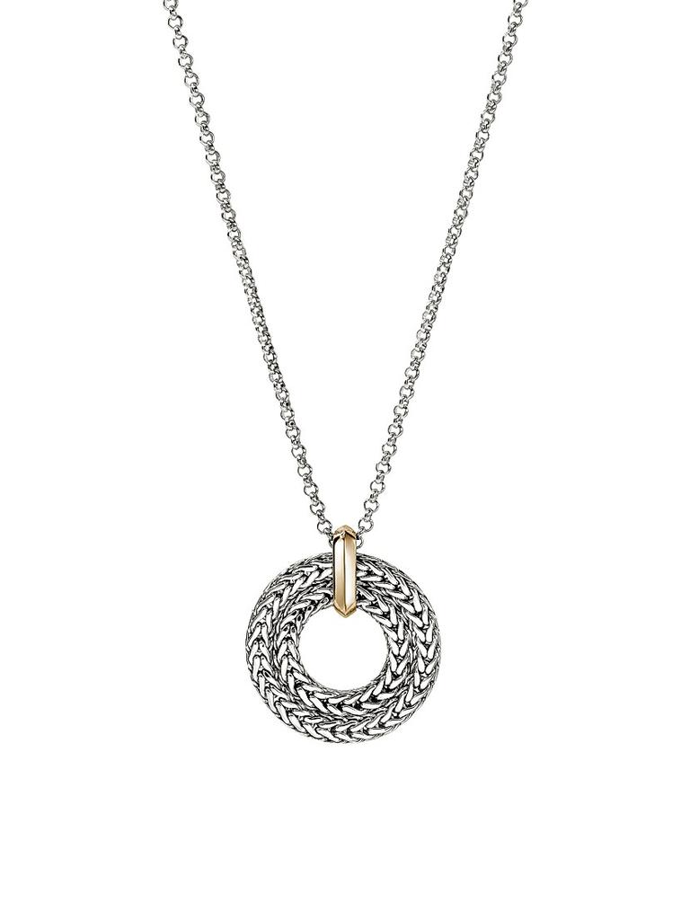John Hardy Icon Sterling Silver & 14K Yellow Gold Pendant Necklace