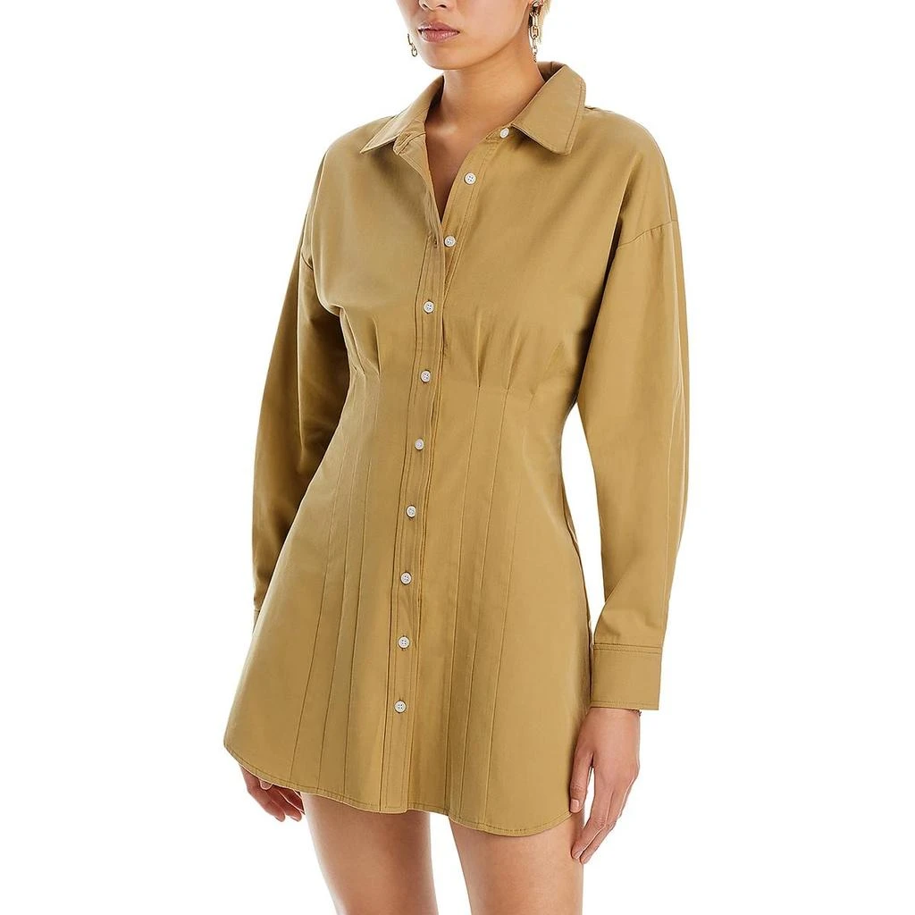 Wayf Womens Cotton Button Down Shirtdress 3