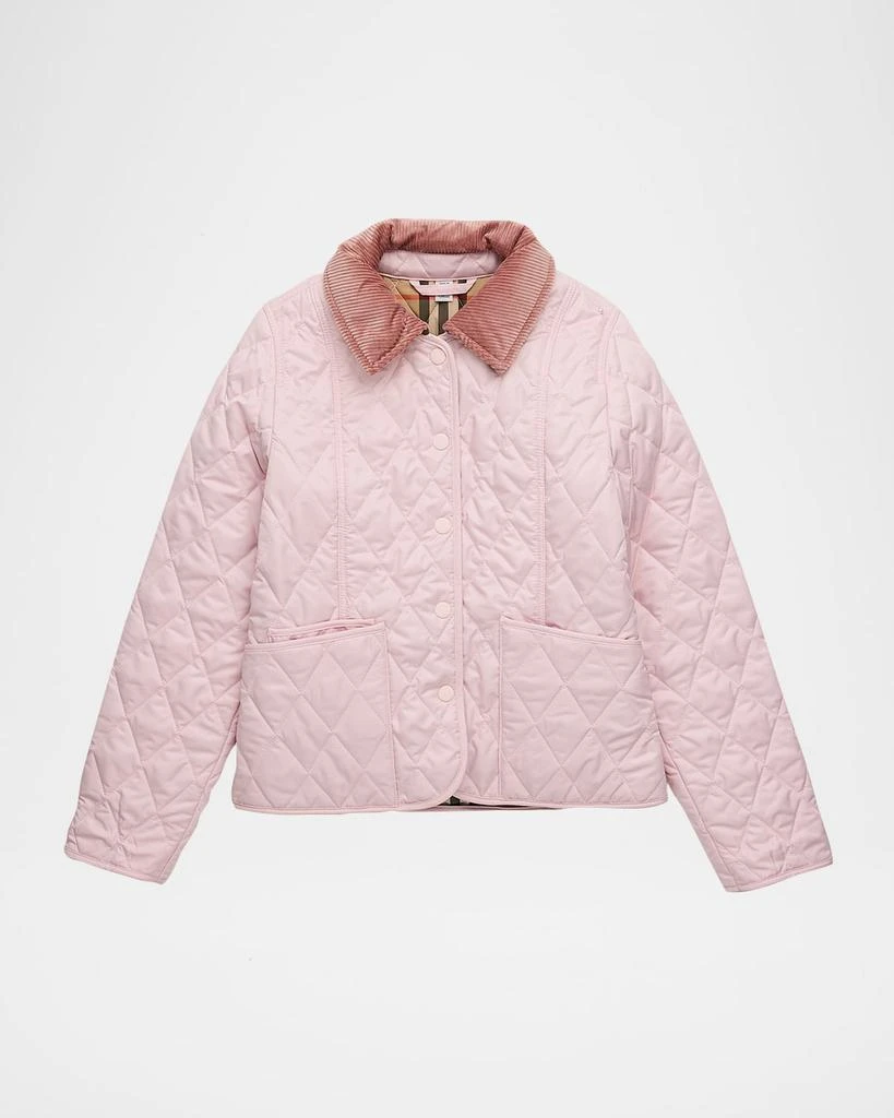 Burberry Kid
s Quilted Barn Jacket, Size 3-14