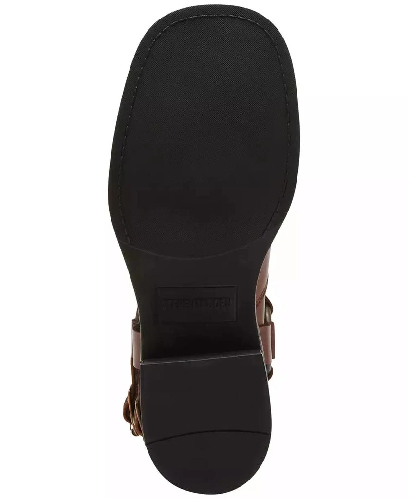 Steve Madden Women's Rocky Knee-High Buckled Moto Boots 5