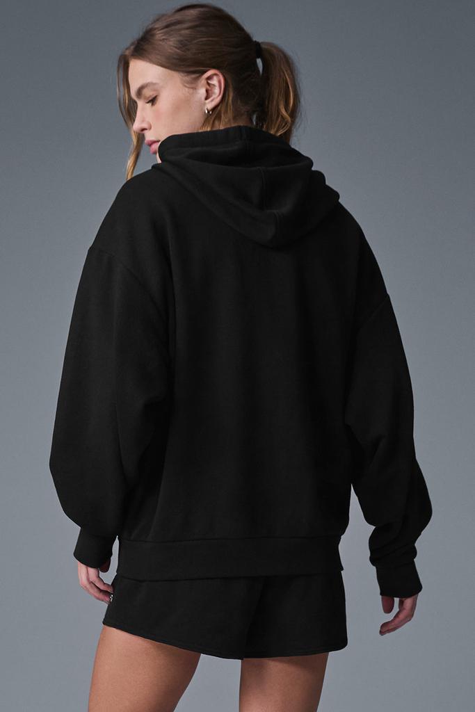 Alo Accolade Full Zip Hoodie - Black - Hoodies - Free Shipping