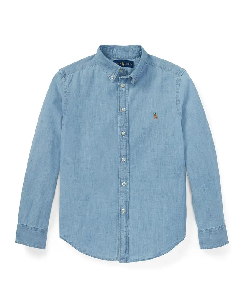 Ralph Lauren Boy's Woven Chambray Shirt, Size S-XL