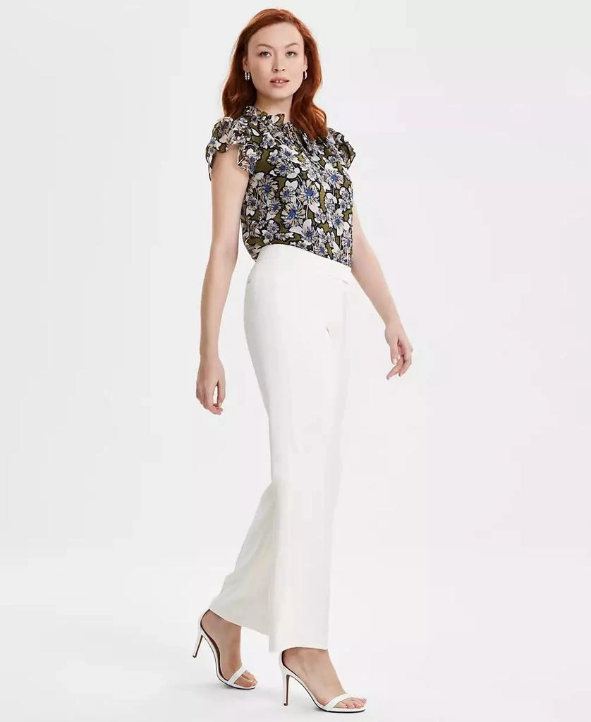 Anne Klein Women's Extended-Tab Creased-Leg Pants 3