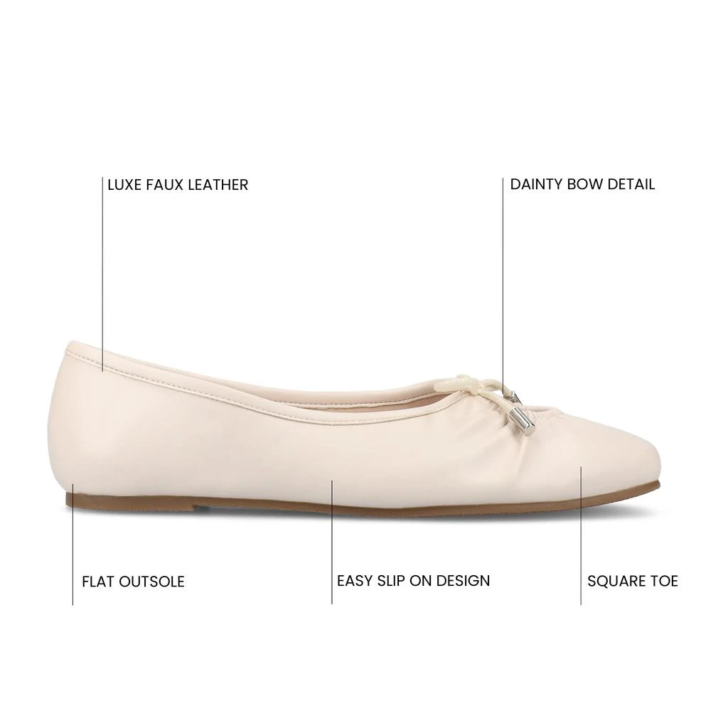 JOURNEE Journee Women's Callee Ballet Medium and Wide Width Dress Flats 5
