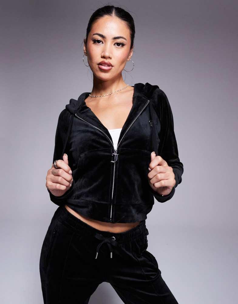 Juicy Couture Juicy Couture velour zip through hoodie co-ord in