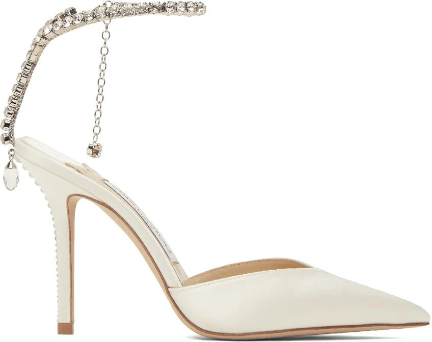 Jimmy Choo White Saeda 100 Pumps 1