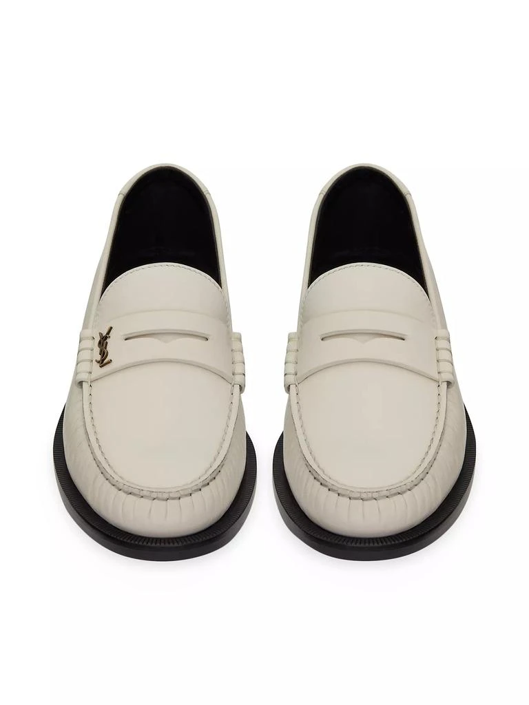 Yves Saint Laurent Le Loafer Monogram Penny Slippers In Smooth Leather 1