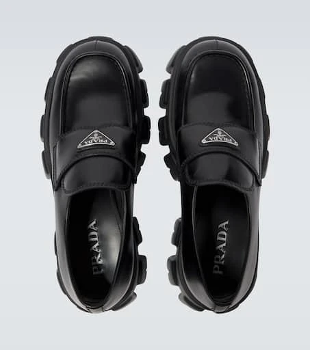 Prada Monolith leather loafers 4