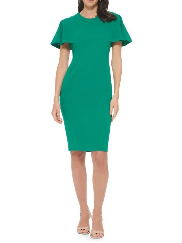 Calvin Klein Flutter Sleeve Sheath Dress 4
