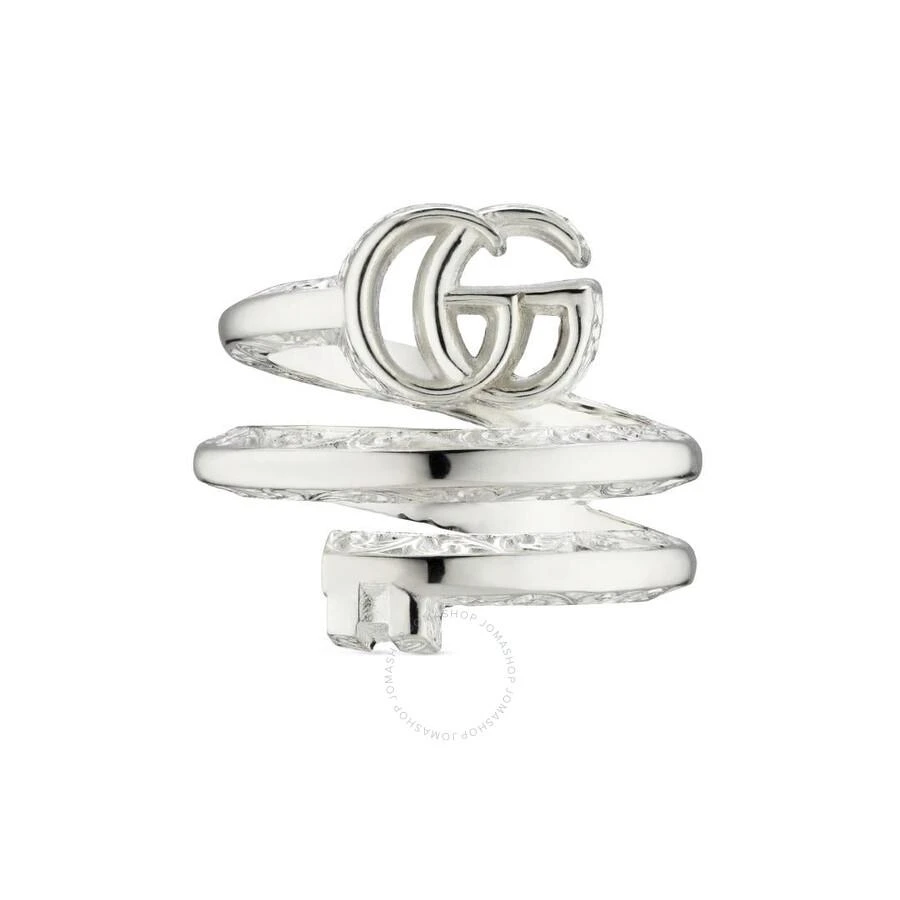 Gucci GG Marmont Sterling Silver Key Double Band Ring, 2