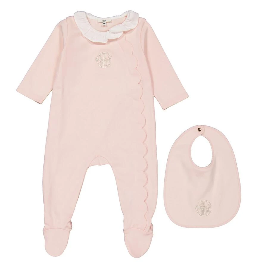 Chloé Chloe Logo Embroidered Babygrow Gift Set, Size 6M