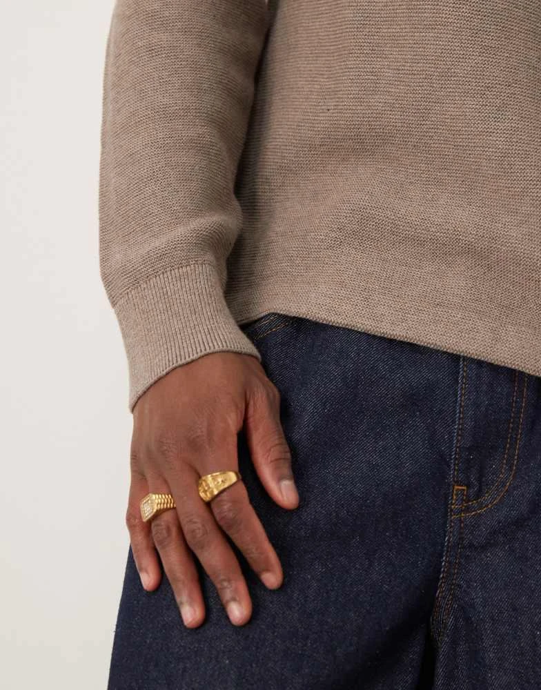 Abercrombie & Fitch Abercrombie & Fitch knitted crew neck jumper in brown 2