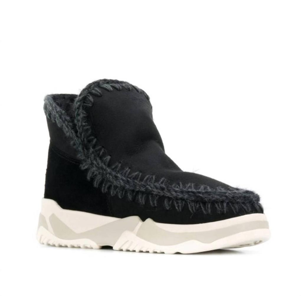 Mou Women's Eskimo Trainer Sneaker Boot In Black