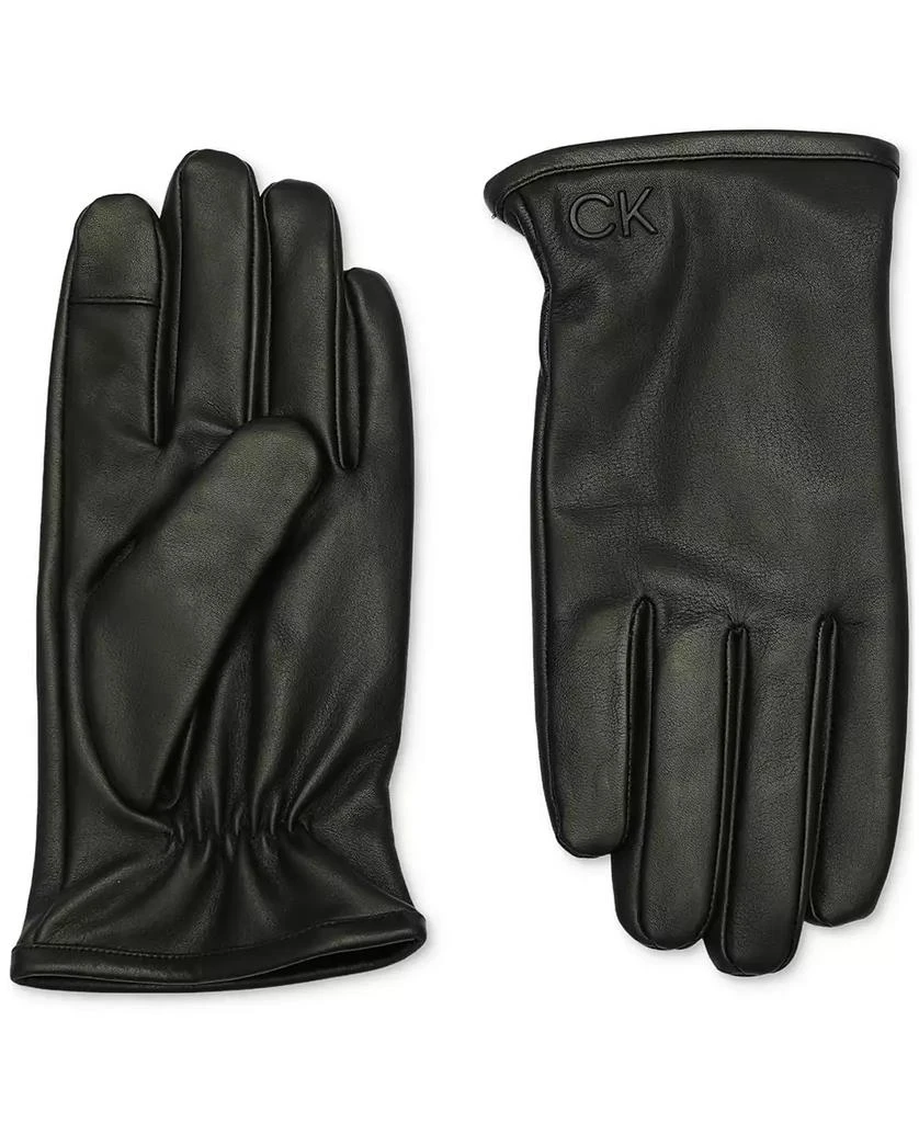 Calvin Klein Men's Injected Leather Gloves 4