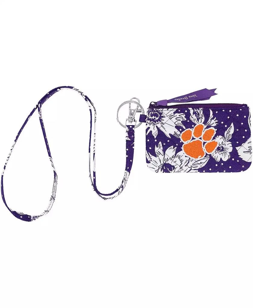 Vera Bradley Women's Clemson Tigers Rain Garden Zip ID Lanyard 1