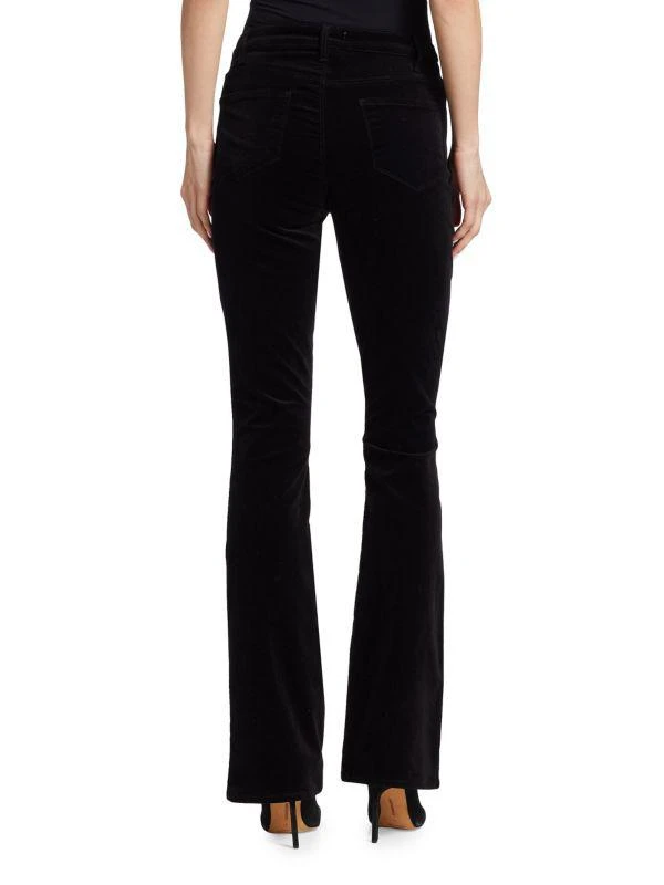 L'Agence Stevie Chain-Embellished Velvet Pants 2