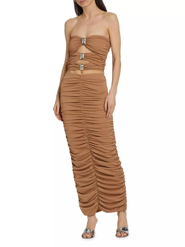 Ronny Kobo Roma Ruched Maxi Skirt 2