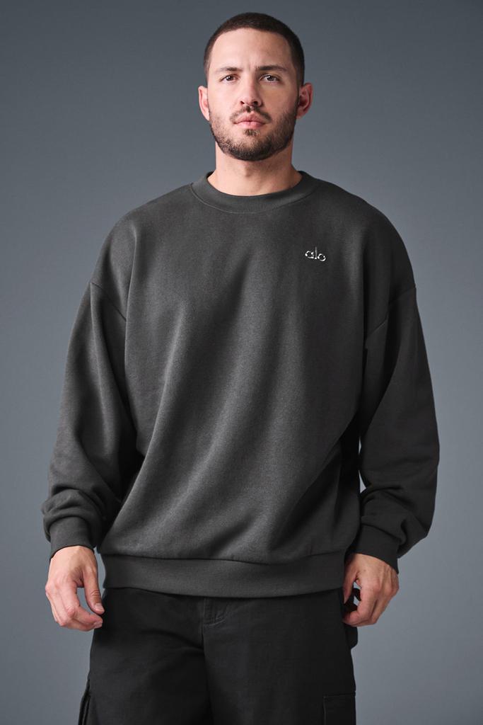 Alo Accolade Crew Neck Pullover - Anthracite - Hoodies - Free