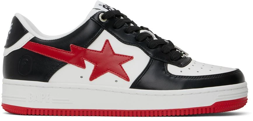 Bape Black & Red Sta #3 Sneakers 1