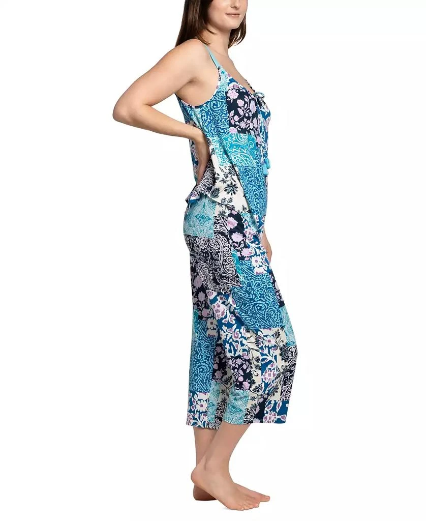 Linea Donatella Women's Maliah Knit Cropped Pants Pajama Set 3