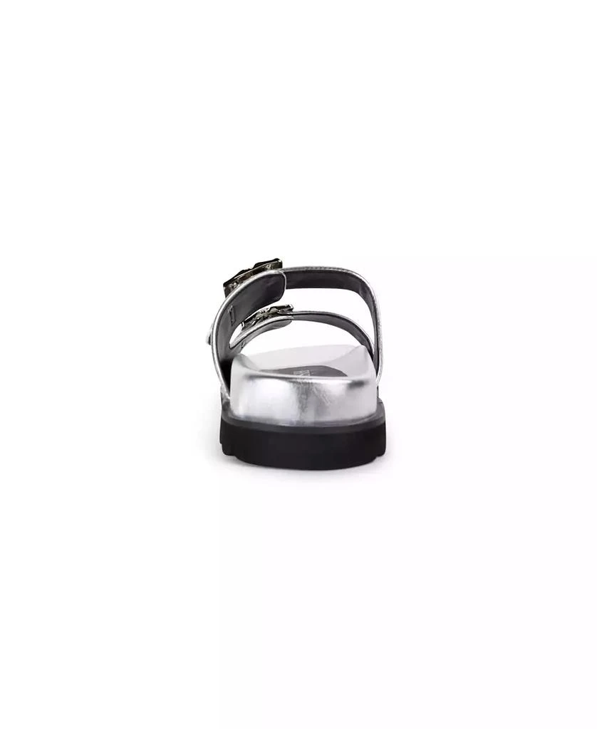 SMASH Shoes Women's Kaia Double Band Buckle Sporty Flatform Footbed Slide Sandals - Extended Sizes 10-14 3