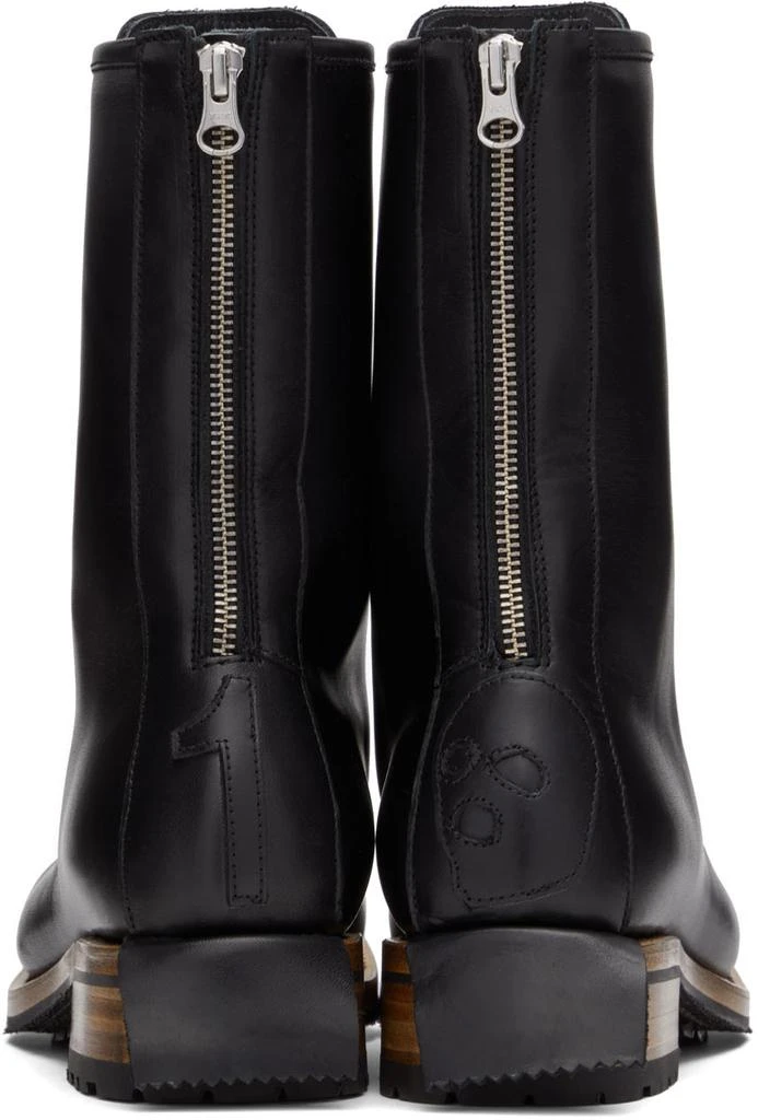 Youths in Balaclava Black Leather Lace-Up Boots 2
