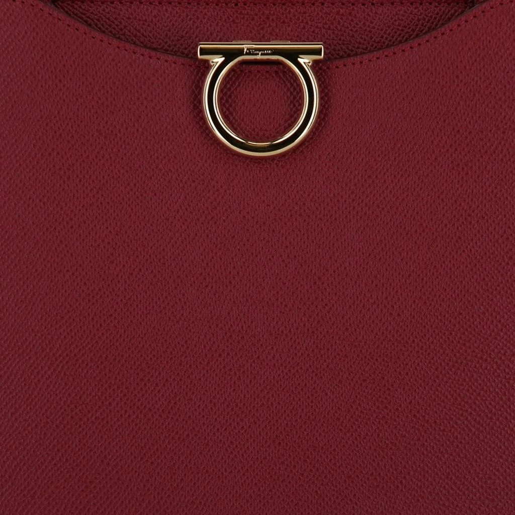 Salvatore Ferragamo Ferragamo Gemini Carmine Leather Women's Shoulder Bag 213935-760962 5