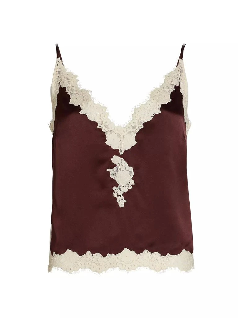 DÔEN Kira Lace-Trim Silk Camisole 1