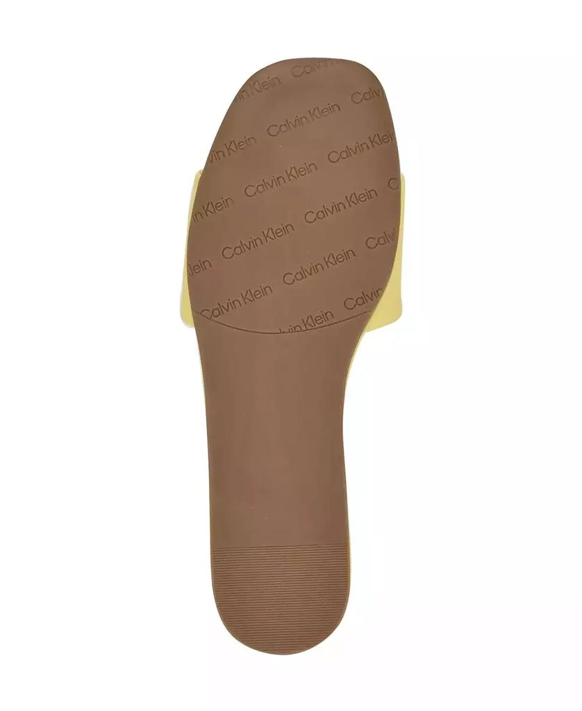 Calvin Klein Women's Yancie Logo Flat Slide Sandals 5