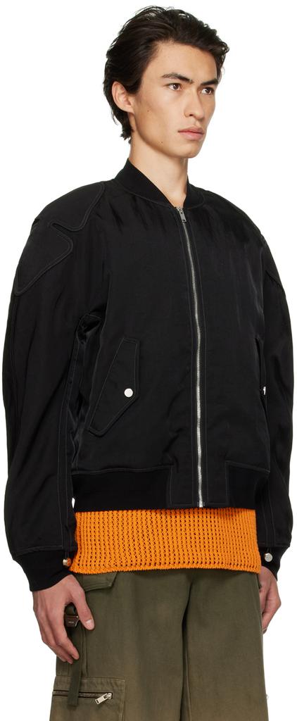 Dion Lee Black Padded Bomber Jacket