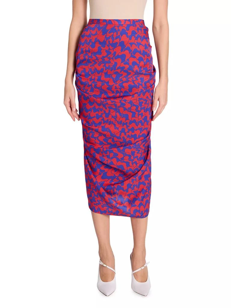 Dries Van Noten Sonata Printed Gathered Midi-Skirt 3