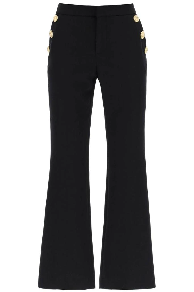 Balmain flared pants with embossed buttons 1