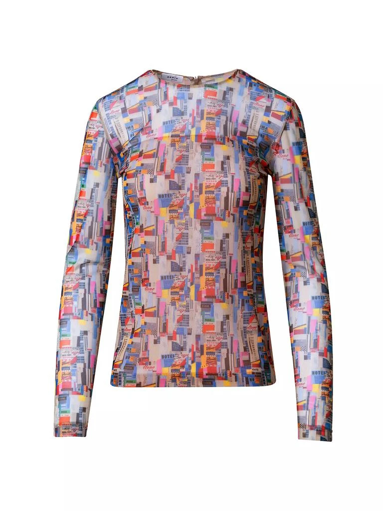 Akris NYC Paper Collage Print Top 1