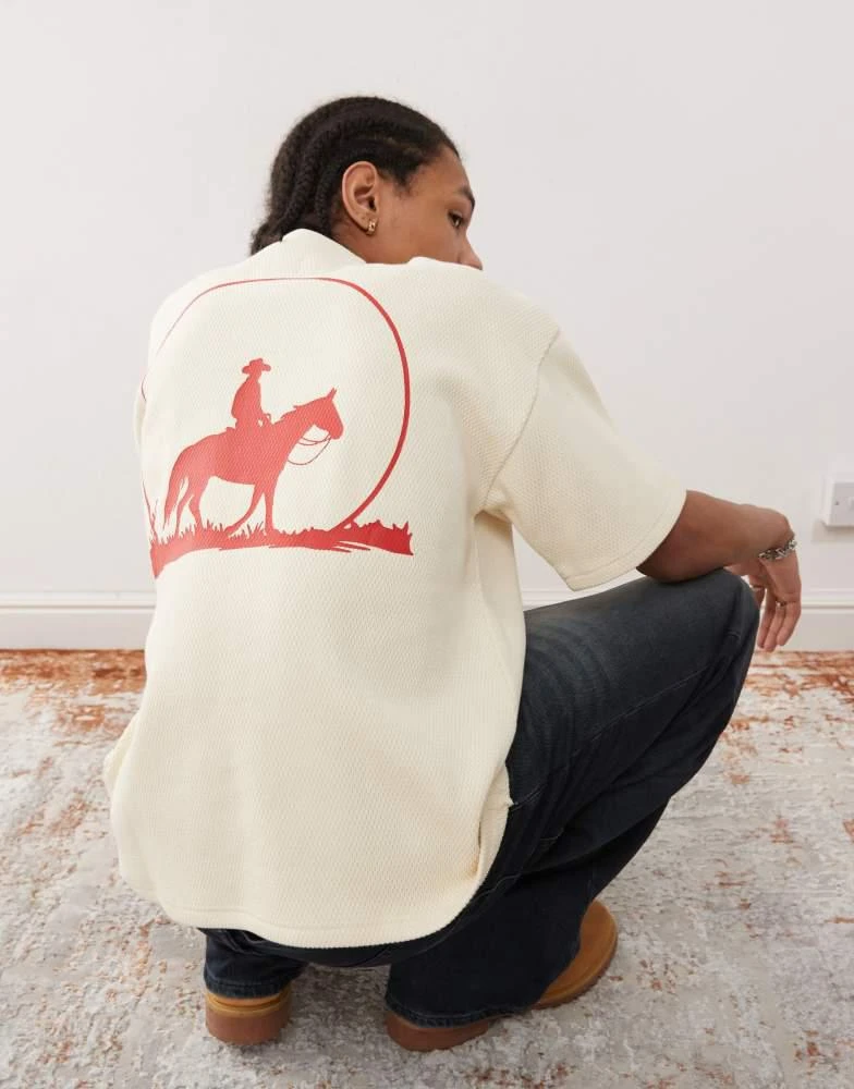 PacSun Pacsun cowboy graphic t-shirt in off-white 2