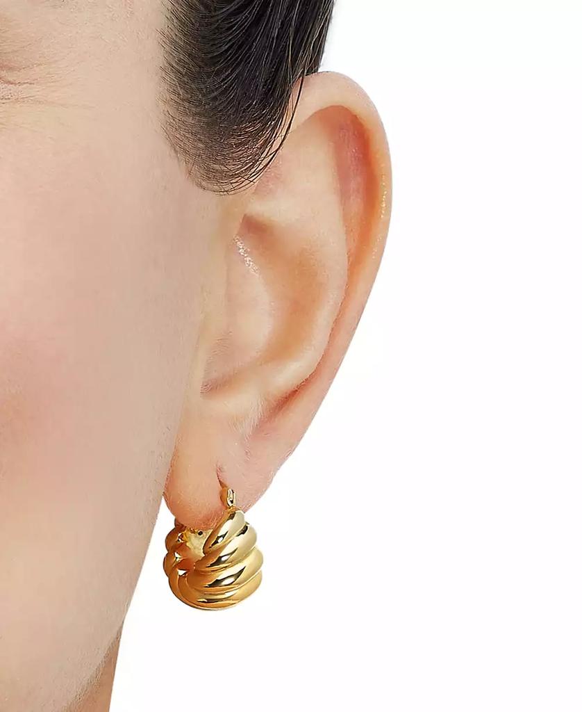 Macy's Polished Shrimp Design Hoop Earrings in 14k Yellow Gold