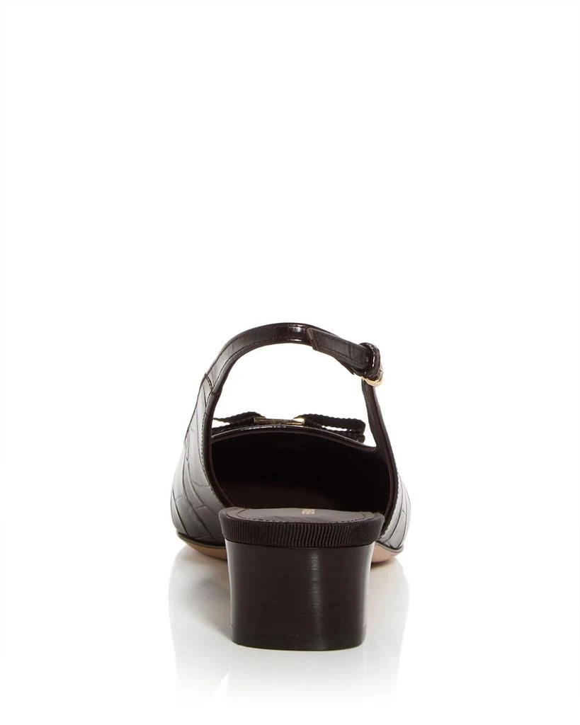 Salvatore Ferragamo Women's Rivada Bow Slingback Pumps 4