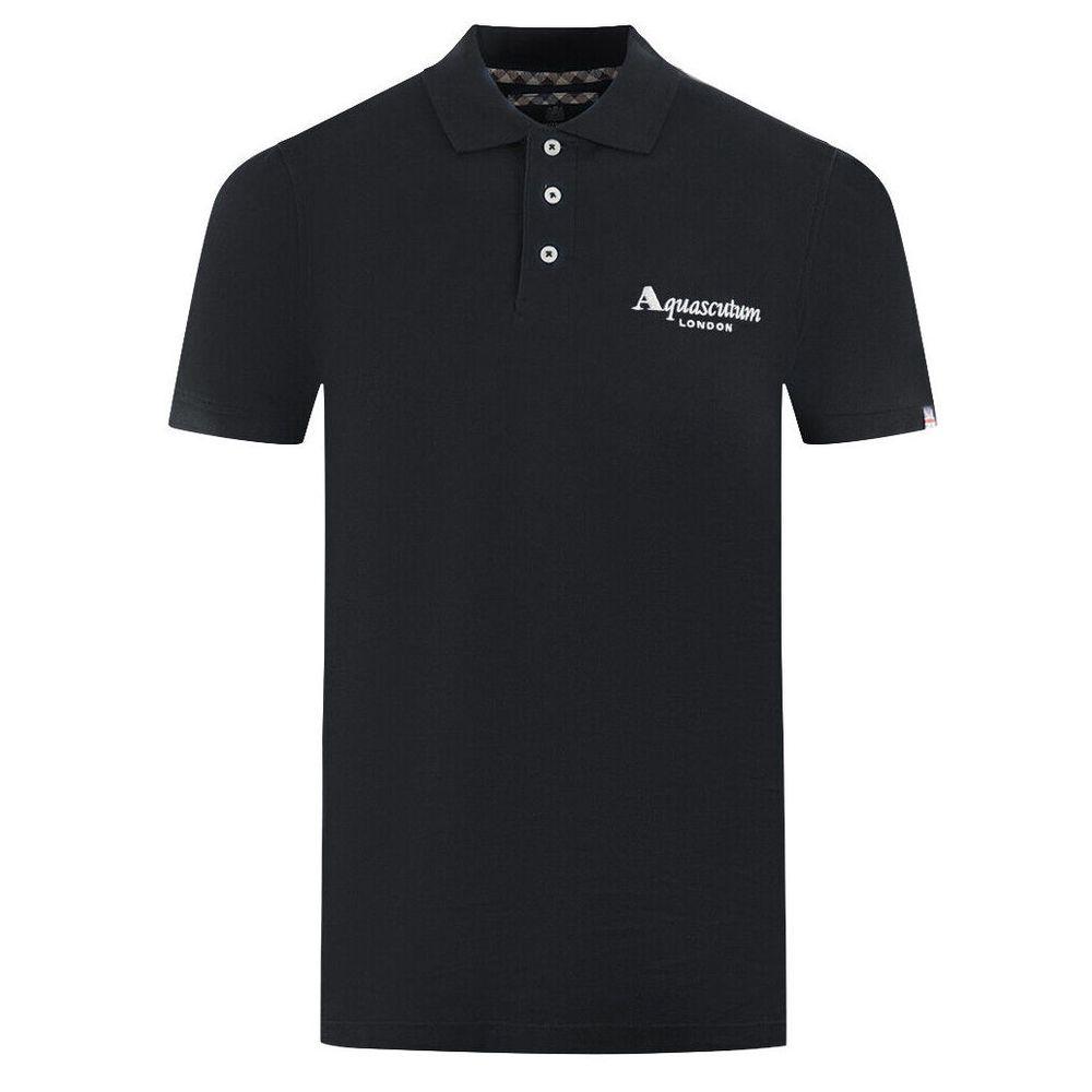 Aquascutum Aquascutum Elegant Contrast Logo Cotton Polo Men's Shirt