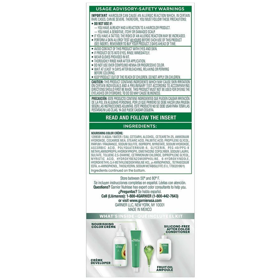 Garnier Nutrisse Nourishing Hair Color Creme 10
