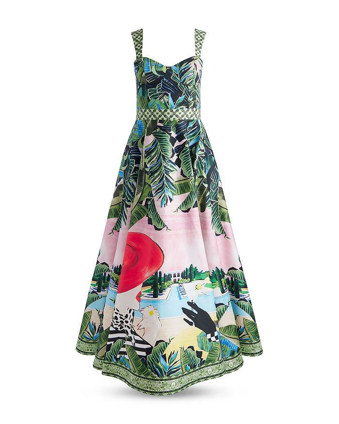 Alice + Olivia Fia Structured Bustier Palm Beach Dress 6