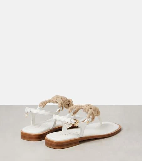 Prada Leather-trimmed thong sandals 2