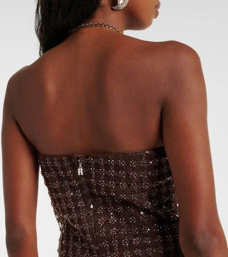ROTATE Birger Christensen Beaded strapless maxi dress 6