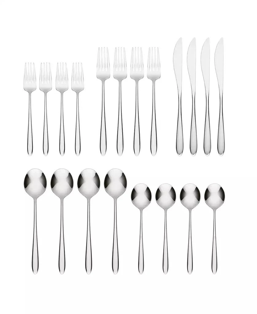 Cambridge Silversmiths Radin Mirror 20 Piece 18/10 Stainless Steel Flatware Set, Service for 4 1