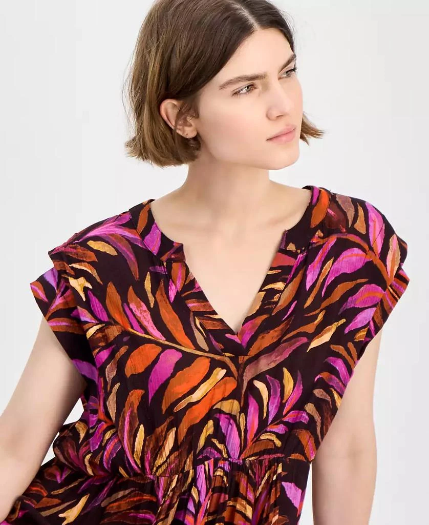Democracy Women's Printed Extended-Shoulder Midi Dress 3