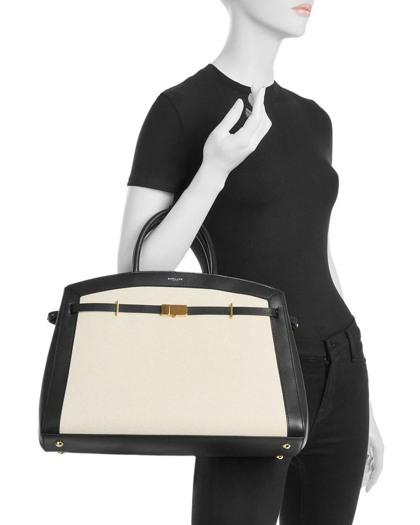 Demellier The Hudson Canvas & Leather Top Handle Bag 2