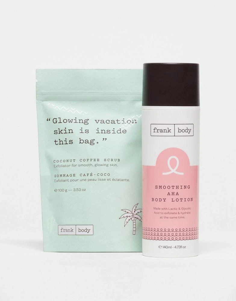 Frank Body Frank Body Smoothing AHA Body Lotion 140m + Free Gift - Coconut Coffee Body Scrub 100g 1